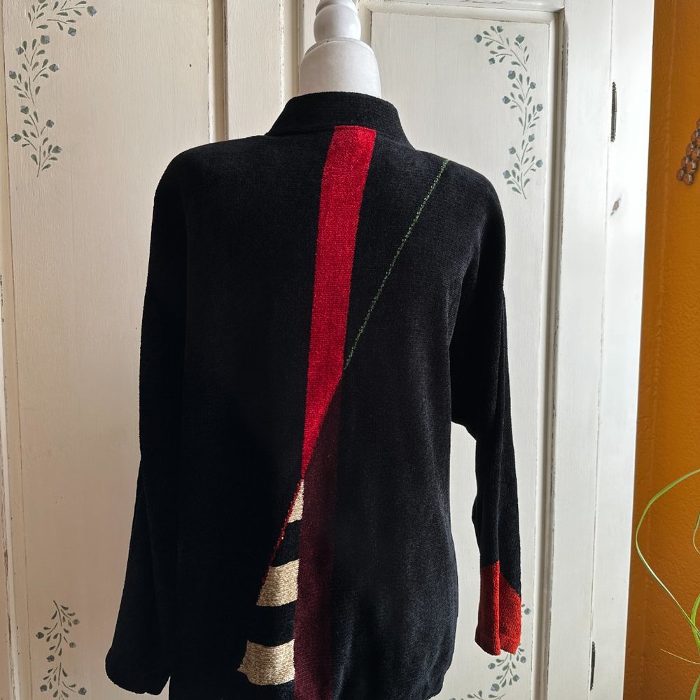 Mina Norton Chenille Jacket Wearable Art L Or Xl Gem